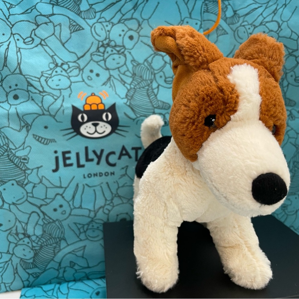 RETIRED Jellycat Albert Jack Russell Dog Plush Toy Stuffed Animal Puppy